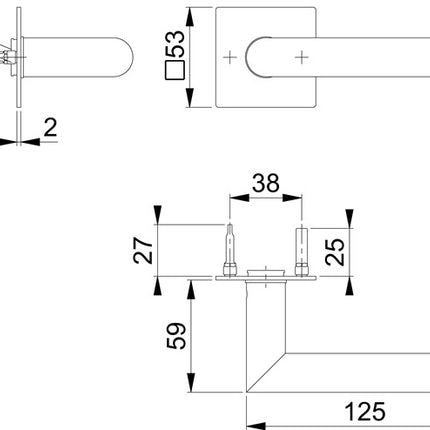 HOPPE coppia di maniglie a leva Amsterdam E1400Z/848N in acciaio inox F69 ( 3000203520 )