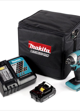 Makita DTD 152 RA1 Akku Schlagschrauber 18 V 165 Nm 1/4" + 1x Akku 2,0 Ah + Ladegerät + Tasche - Toolbrothers
