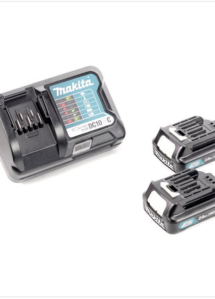 Makita CLX 201 AJ 10,8 Volt DF 331 Akku Bohrschrauber + TD 110 Schlagschrauber + 2 x BL 1020B 2 Ah Akkus + DC10WC Ladegerät im Makpac - Toolbrothers