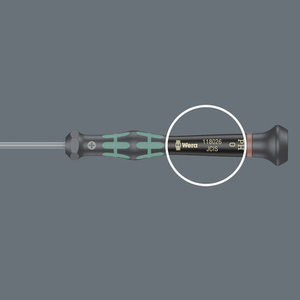 WERA Cacciavite meccanico elettronico di precisione 2035 2,5 mm Lunghezza lama 80 mm ( 4300001758 )