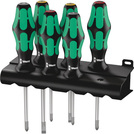 WERA Jeu de tournevis 335/350/355/6 6 pièces à fente / PH / PZD ( 4000827742 )