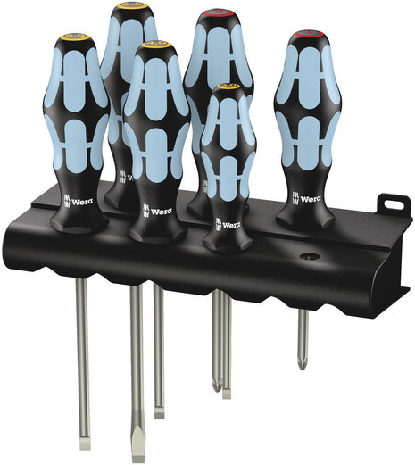 WERA stainless steel screwdriver set 334/6 6-piece slotted / PH ( 4000828280 )
