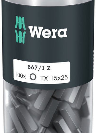 WERA confezione grande di punte 867/1 Z 1/4 ″ T 15 Lunghezza 25 mm ( 4000822270 )