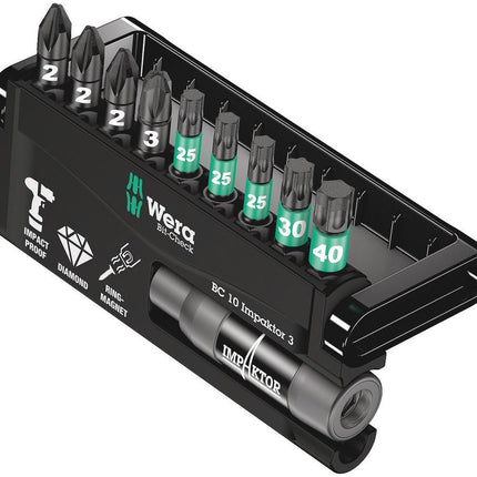 WERA Assortiment d'embouts Bit-Check 10 Impaktor 1 10 pièces ( 4000829046 )