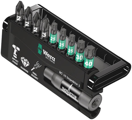 WERA bit assortment Bit-Check 10 Impactor 1 10-piece ( 4000829046 )