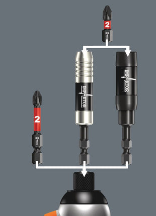 WERA portabit 897/4 IMP R per punte da 1/4 ″ C 6,3 lunghezza 75 mm ( 4000829040 )
