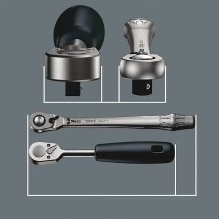 WERA Cliquet réversible à levier Zyklop Metal switch 1/4 po. 72 dents ( 4000821626 )
