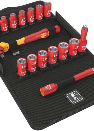 WERA Jeu de clés à douille 8100 SB VDE 1 Zyklop 17 pièces 3/8 po. ( 4000828008 )