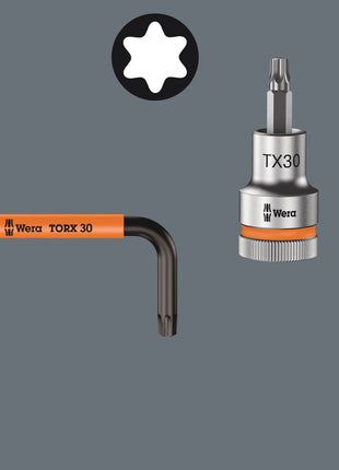 WERA Hex key L-wrench set 967/9 TX XL HF 9-piece T8 - T40 ( 4000825597 )