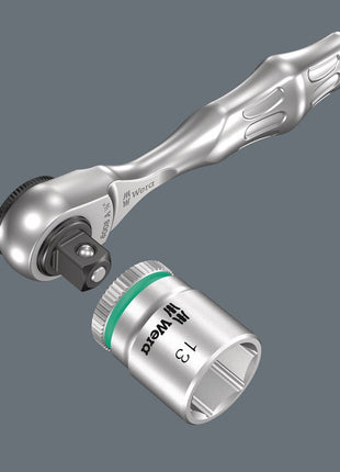 WERA Grzechotka dźwigniowa dwustronna 8008 A Zyklop Mini 3 1/4 ″ 60 zębów ( 4000822313 )