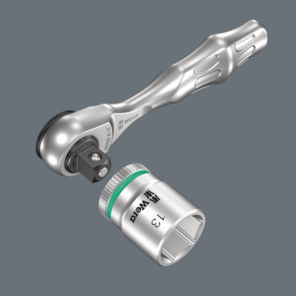 WERA Cliquet à levier réversible 8008 A Zyklop Mini 3 1/4 ″ 60 dents ( 4000822313 )