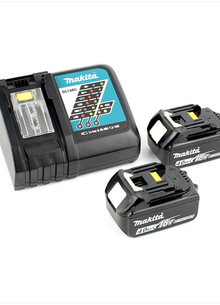 Makita DTD 146 B RMJ 18 V Li-ion Akku Schlagschrauber in Schwarz im Makpac mit 2x BL 1840 B 4,0 Ah Akku und DC 18 RC Ladegerät - Toolbrothers