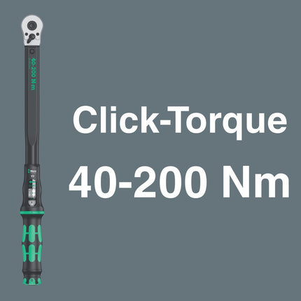 WERA Set di chiavi dinamometriche Click-Torque C 3 Set 2 11 pezzi 40-200 Nm 1/2 ″ ( 4000822316 )
