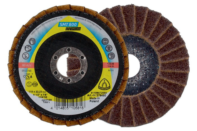 Disco lamellare KLINGSPOR SMT 800 Ø 115 mm granulometria grossa 12° curva ( 8000352161 )