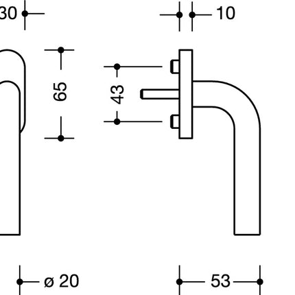 Maniglia HEWI 111FG.6 35mm plastica 99 bianco puro ( 3000205825 )