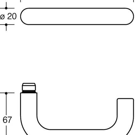 Garniture à rosette HEWI 111R01.130 plastique 97 ( 3000205233 )