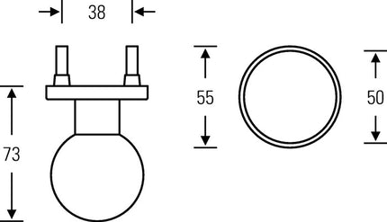 Pomello FSB 23 0802 03400 Alluminio 0105 ( 3322002422 )