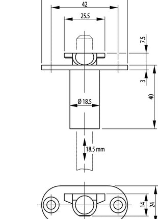 BKS switch lock 1895 20/65 mm DIN left / right ( 3324024135 )