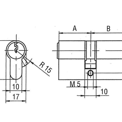 Cylindre double de service BKS PZ 8890 31/31 mm ( 3000201173 )