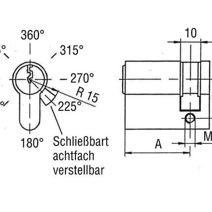 Demi-cylindre profilé BKS 8900 40/10 mm ( 3000251967 )
