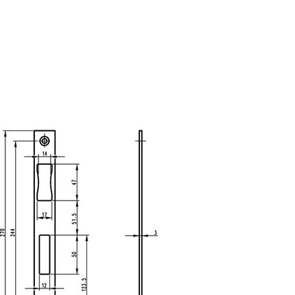 BKS gâche B 9000 acier inoxydable ( 3000250569 )
