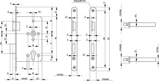 Zamek wpuszczany BKS 0515 PZ 20/ 65/72/8 mm DIN lewy ( 3322024003 )