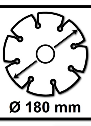 WellCut Diamond Blade Diamant Trennscheibe 180 x 25,4 mm Profi Continuous (555 - 180 / 25) - Toolbrothers