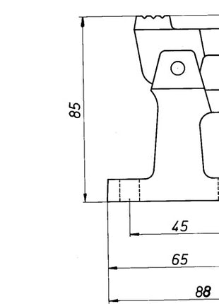 Arrêt de porte DENI 3805/3807 fonte d'alliage léger F1 anodisé naturel ( 3000259265 )
