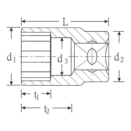 STAHLWILLE Chiave a bussola 50 1/2 ″ a 12 squadre ( 4000826367 )