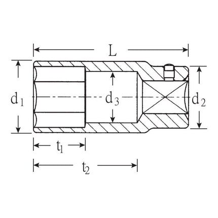 STAHLWILLE Chiave a bussola 56 3/4 ″ esagono ( 4000826467 )
