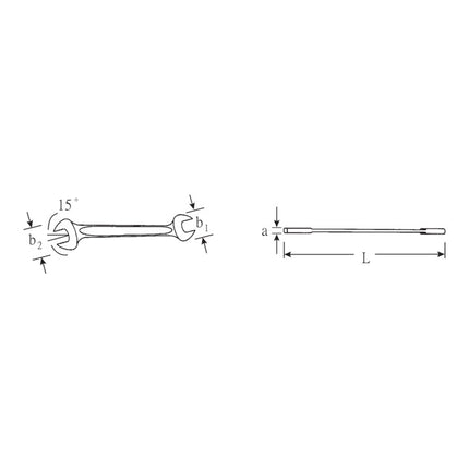 STAHLWILLE Clé à fourche MOTOR 10 4 x 5 mm longueur 100 mm ( 4000826141 )