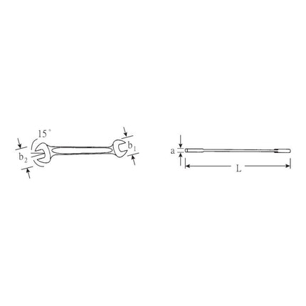 STAHLWILLE doppia chiave aperta MOTOR 10 24 x 27 mm lunghezza 280 mm ( 4000826168 )