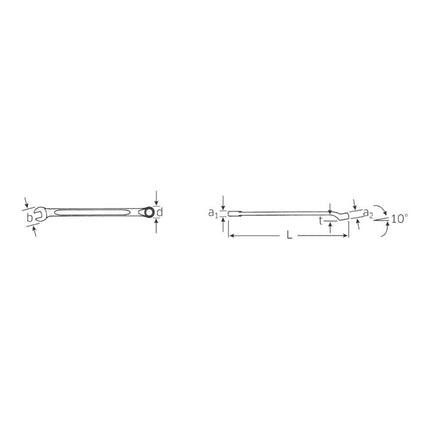 STAHLWILLE Chiave combinata OPEN-BOX 14 SW 6 mm Lunghezza 125 mm ( 4000826037 )