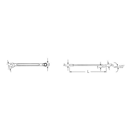 STAHLWILLE Chiave combinata OPEN-BOX 14 SW 10 mm Lunghezza 165 mm ( 4000826041 )