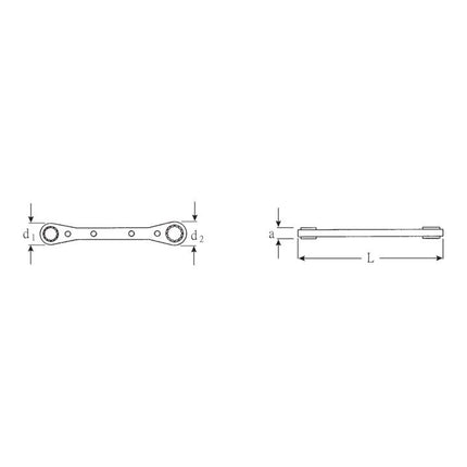 STAHLWILLE Clé polygonale à cliquet 25 16 x 18 mm ( 4000826139 )