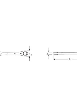 STAHLWILLE ratchet ring spanner 25 17 x 19 mm ( 4000826140 )