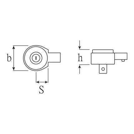 STAHLWILLE Embout à cliquet réversible 735/10 1/2 po. 9 x 12 mm ( 4000826584 )