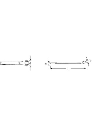STAHLWILLE Clé mixte à cliquet OPEN-RATCH 17 ouverture de clé 10 mm longueur 158 mm ( 4000826065 )