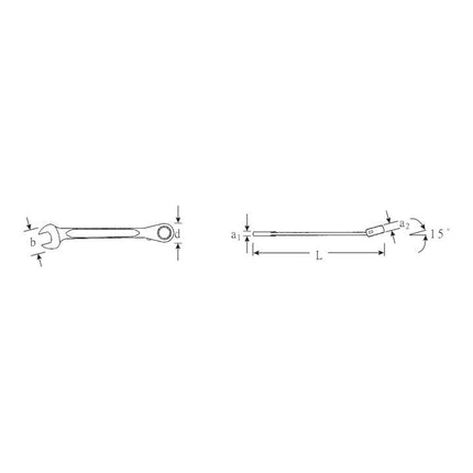 STAHLWILLE Maulringratschenschlüssel OPEN-RATCH 17 Schlüsselweite 14 mm Länge 190 mm ( 4000826069 )