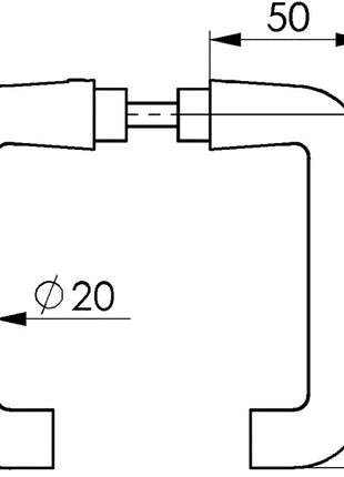Paire de béquilles de porte AMF 475 métal léger 105 ( 3311021071 )