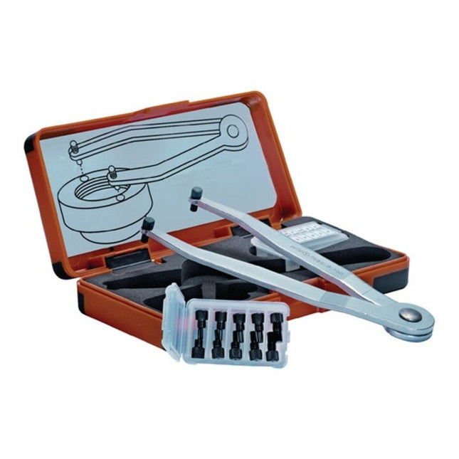 AMF Set di chiavi frontali regolabili 758 S Ø del dado 1,5 - 2 - 2,5 - 3 - 4 mm ( 4000824817 )