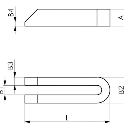 AMF Gabelspanneisen DIN 6315B Schlitzbreite 22 mm ( 4000603051 )