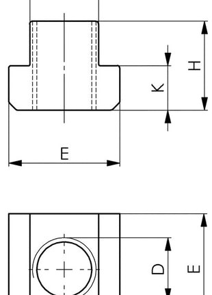 AMF T-slot nut DIN 508 T-slot 22 mm M20 ( 4000833210 )