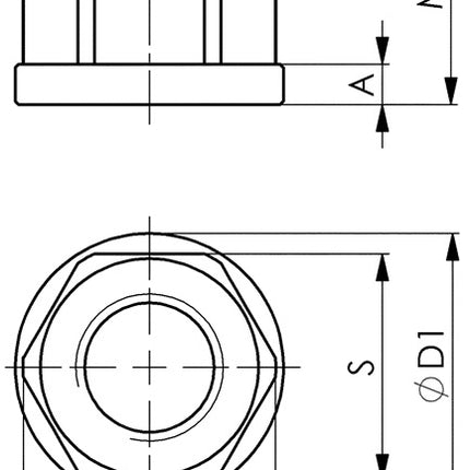 AMF Sechskantmutter DIN 6331 M20 Schlüsselweite 30 mm ( 4000833415 )