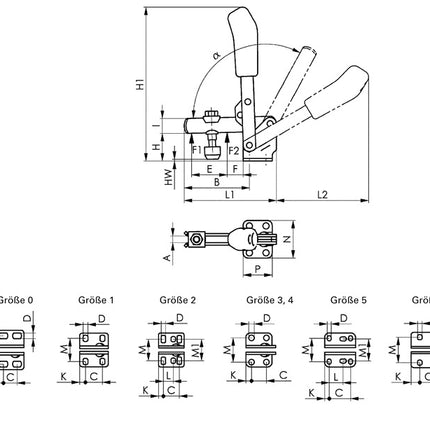 Morsetto verticale AMF n. 6800 misura 0 ( 4000833500 )