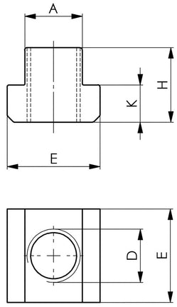 AMF T-Nutenstein (DIN 508) Werksnorm T-Nut 22 mm M16 ( 4000603169 )
