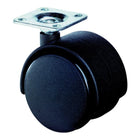 BS ROLLEN Roulette double en plastique  D. de la roue 40 mm cap. charge 30 kg ( 3000275080 )