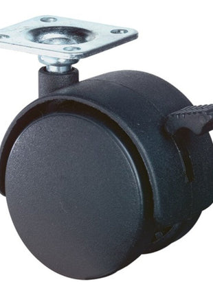 BS ROLLEN Rouleau double en plastique avec blocage  D. de la roue 40 mm cap. charge 30 kg ( 3000275086 )