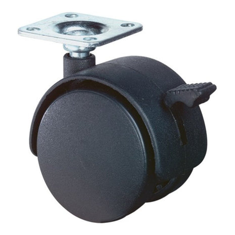 BS ROLLS Rueda doble de plástico con freno Ø 40 mm Capacidad de carga 30 kg (3000275086)