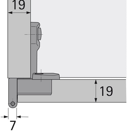HETTICH Charnière de base Selekta Pro 2000 230 ° en applique, semi-appliquée ( 8000610133 )